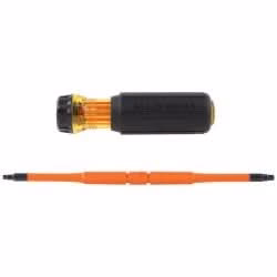Klein Tools 32287 Flip-Blade Insulated Screwdriver, 2-in-1, Square Bit #1 and #2 - Image 2