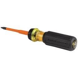 Klein Tools 32287 Flip-Blade Insulated Screwdriver, 2-in-1, Square Bit #1 and #2 - Image 3