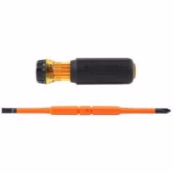 Klein Tools 32293 Flip-Blade Insulated Screwdriver, 2-in1, Ph Bit #2, Sl Bit 1/4-Inch - Image 2