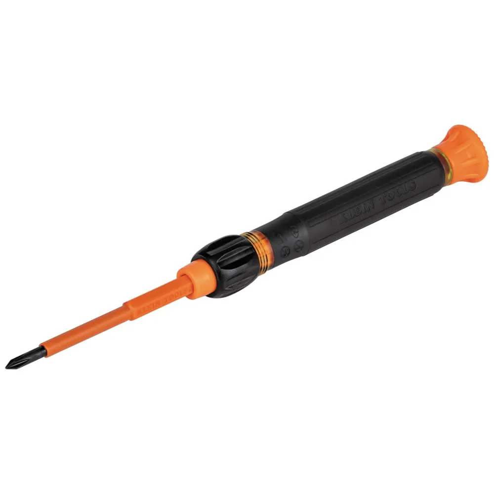 Klein Tools 32581INS 2-in-1 Insulated Electronics Screwdriver, Phillips, Slotted Bits - Image 1