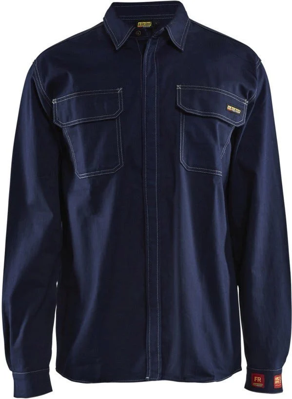 Blaklader 32761551 FR Shirt, Navy Blue - Image 1