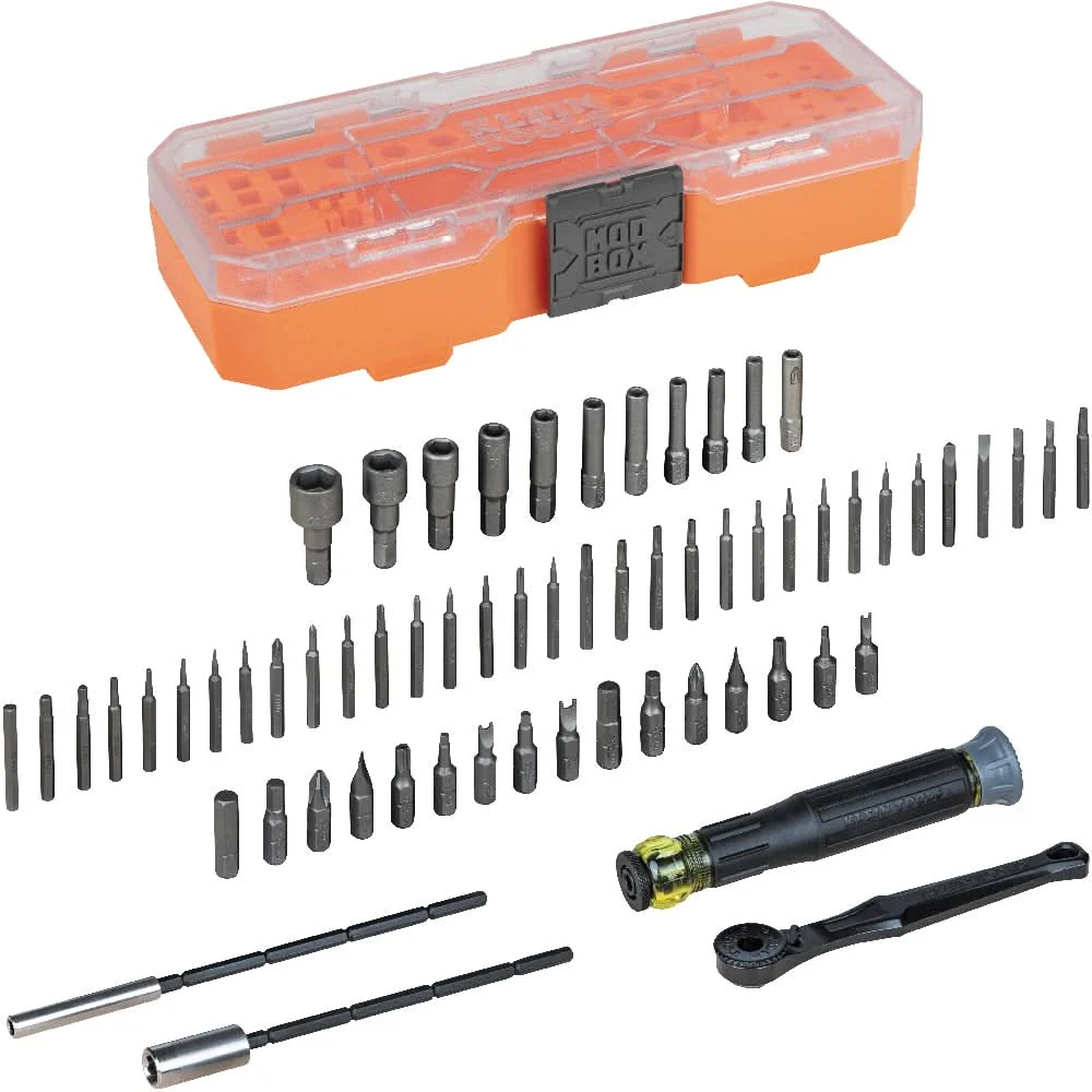 Klein Tools 32787 Precision Ratchet and Driver System, 64-Piece - Image 1