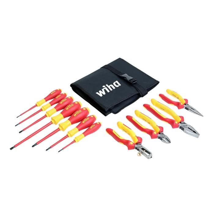 Wiha 32986 11-Piece Insulated Industrial Pliers and Screwdriver Set - Image 1