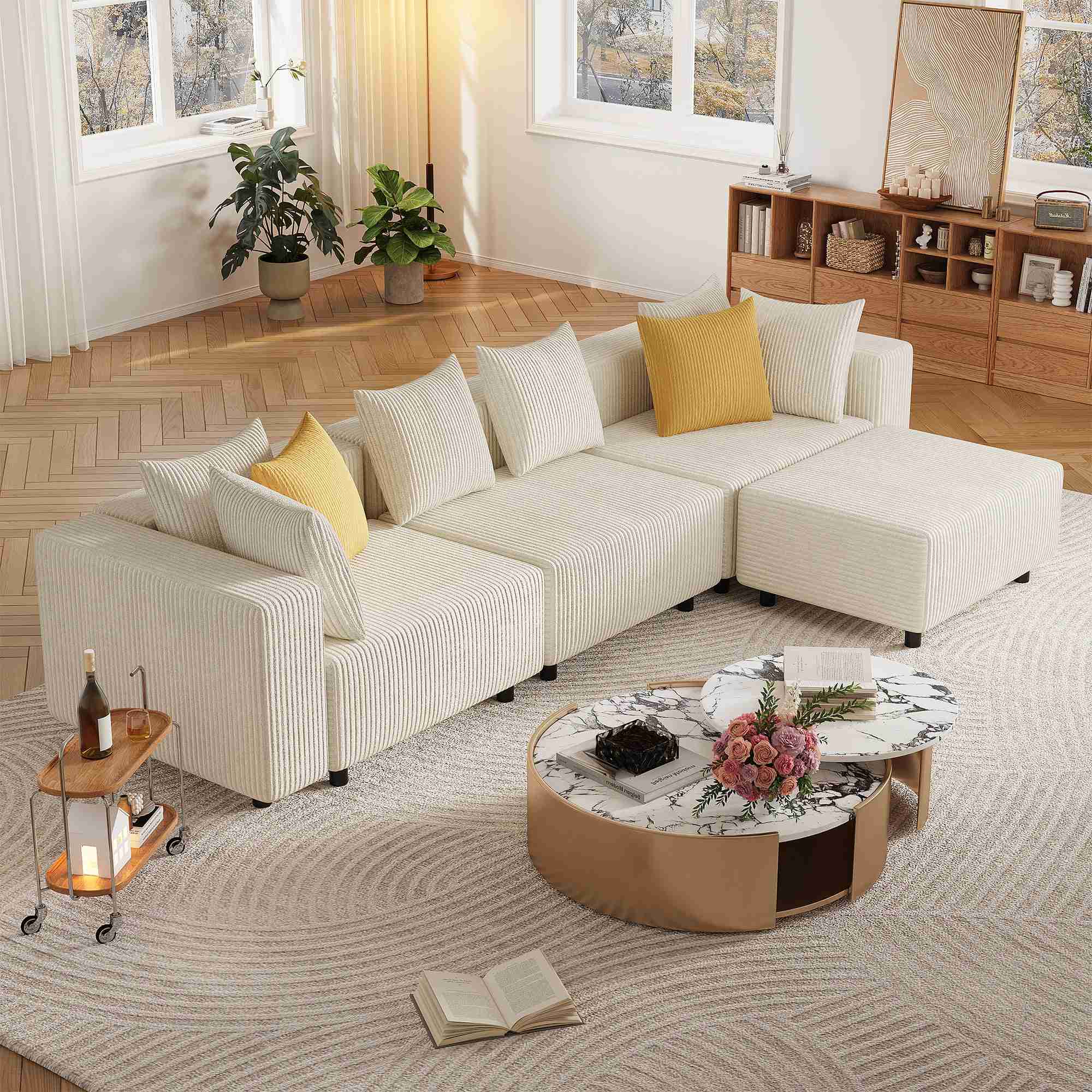 Advwin Boneless Cloud Modern Oversized Modular Sectional Sofa - Image 3