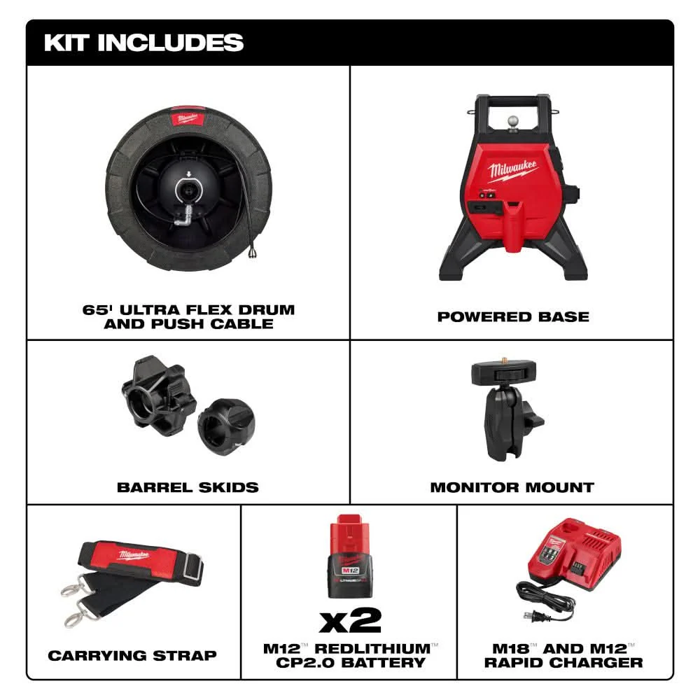 Milwaukee 3318-22A M12 65' Ultra Flex Compact Inspection Camera Kit - Image 2