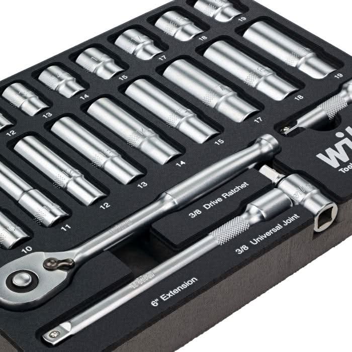 Wiha 33396 25-Piece 1/4 in. Drive Professional Standard And Deep Socket Tray Set, SAE - Image 3
