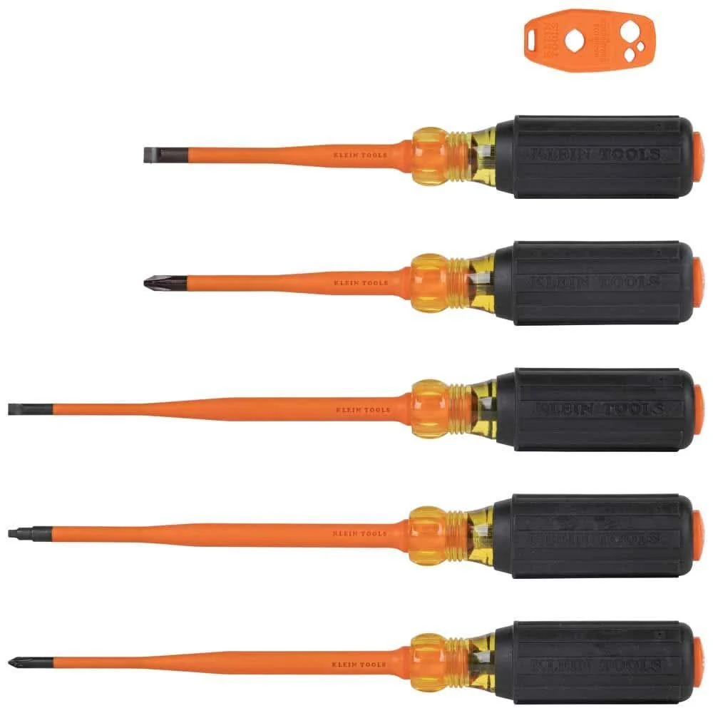 Klein Tools 33736INS Screwdriver Set, 1000V Slim-Tip Insulated and Magnetizer, 6-Piece - Image 2