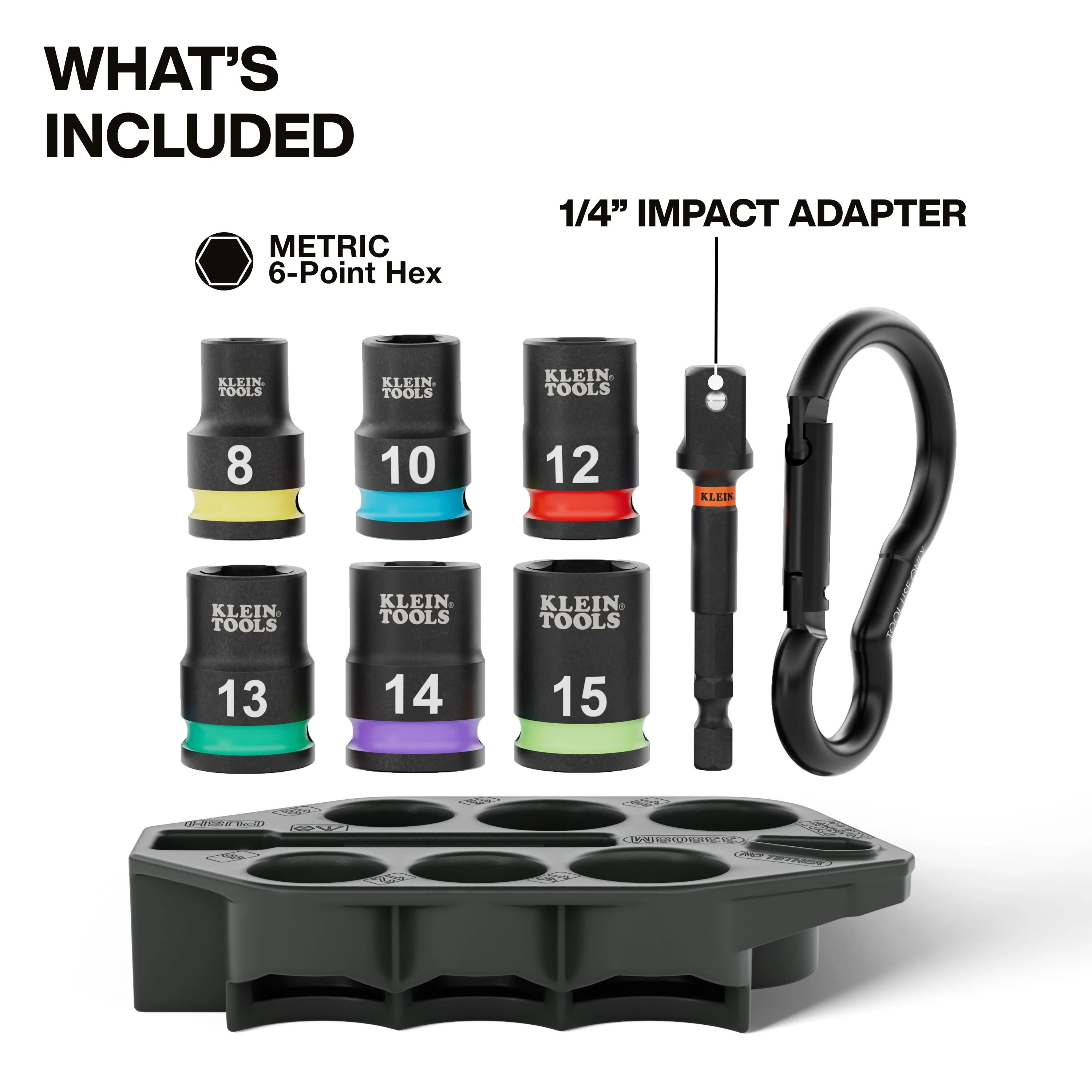 Klein 33808M Grab-And-Go Impact Socket Set, Metric, 7-Piece - Image 2