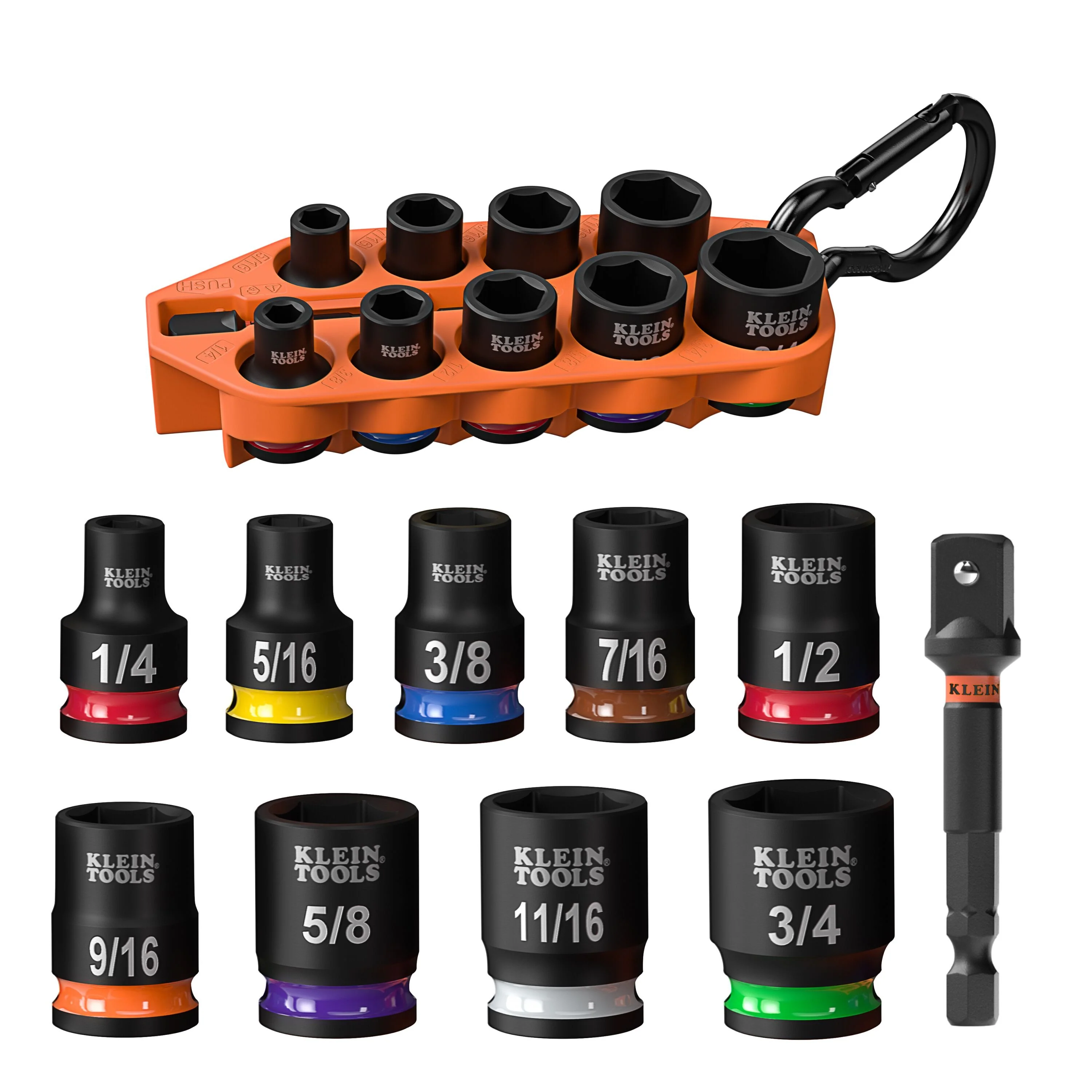 Klein 33809 Grab-And-Go Impact Socket Set, SAE, 10-Piece - Image 1