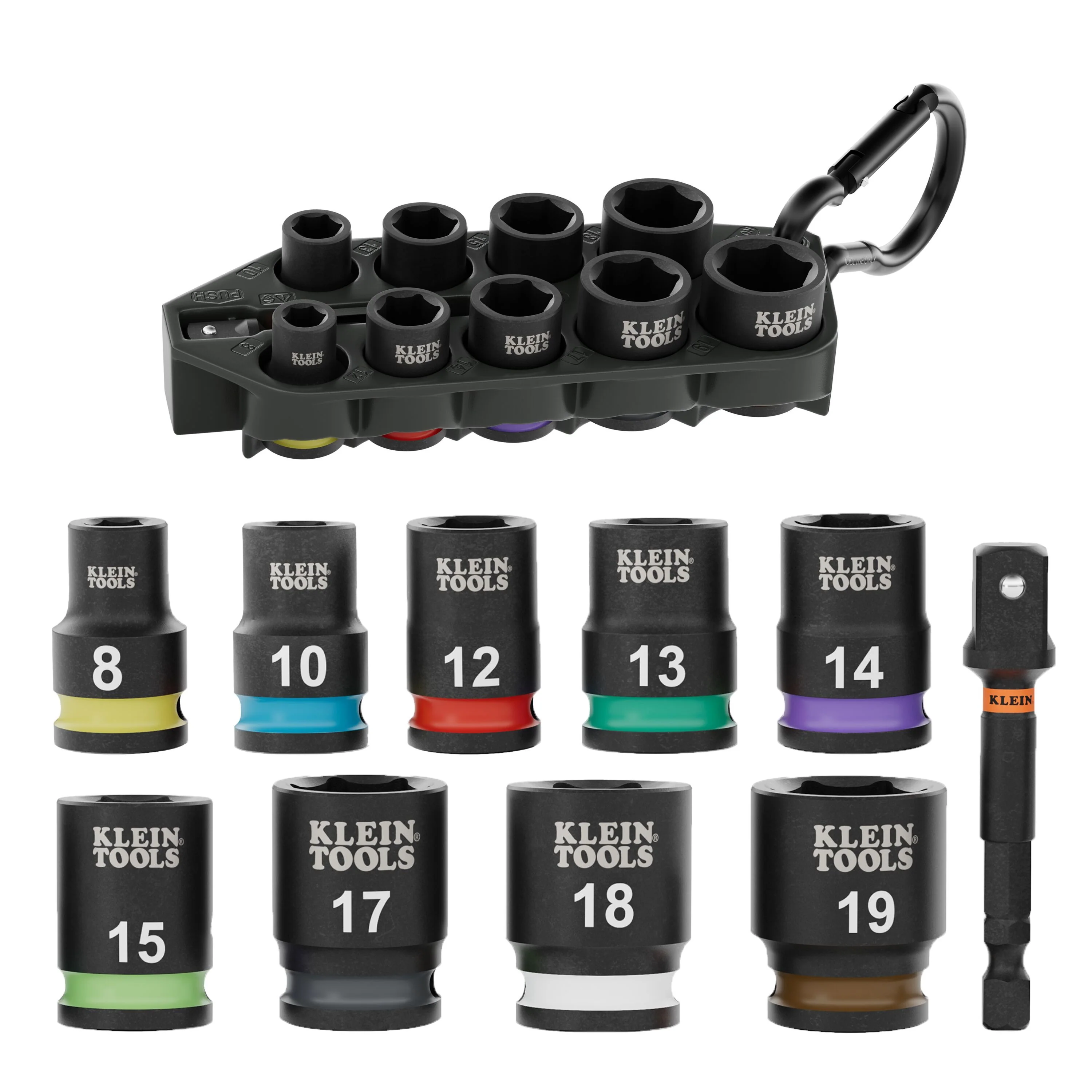 Klein 33809M Grab-And-Go Impact Socket Set, Metric, 10-Piece - Image 1
