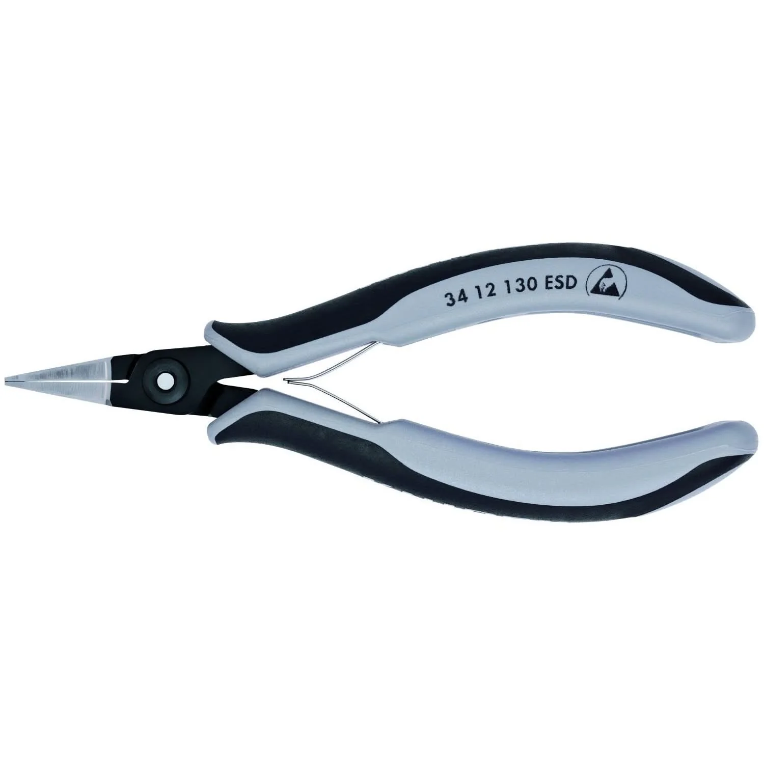 Knipex 34 22 130 ESD Electronics Pliers-Half Round Tips, ESD Handles - Image 1