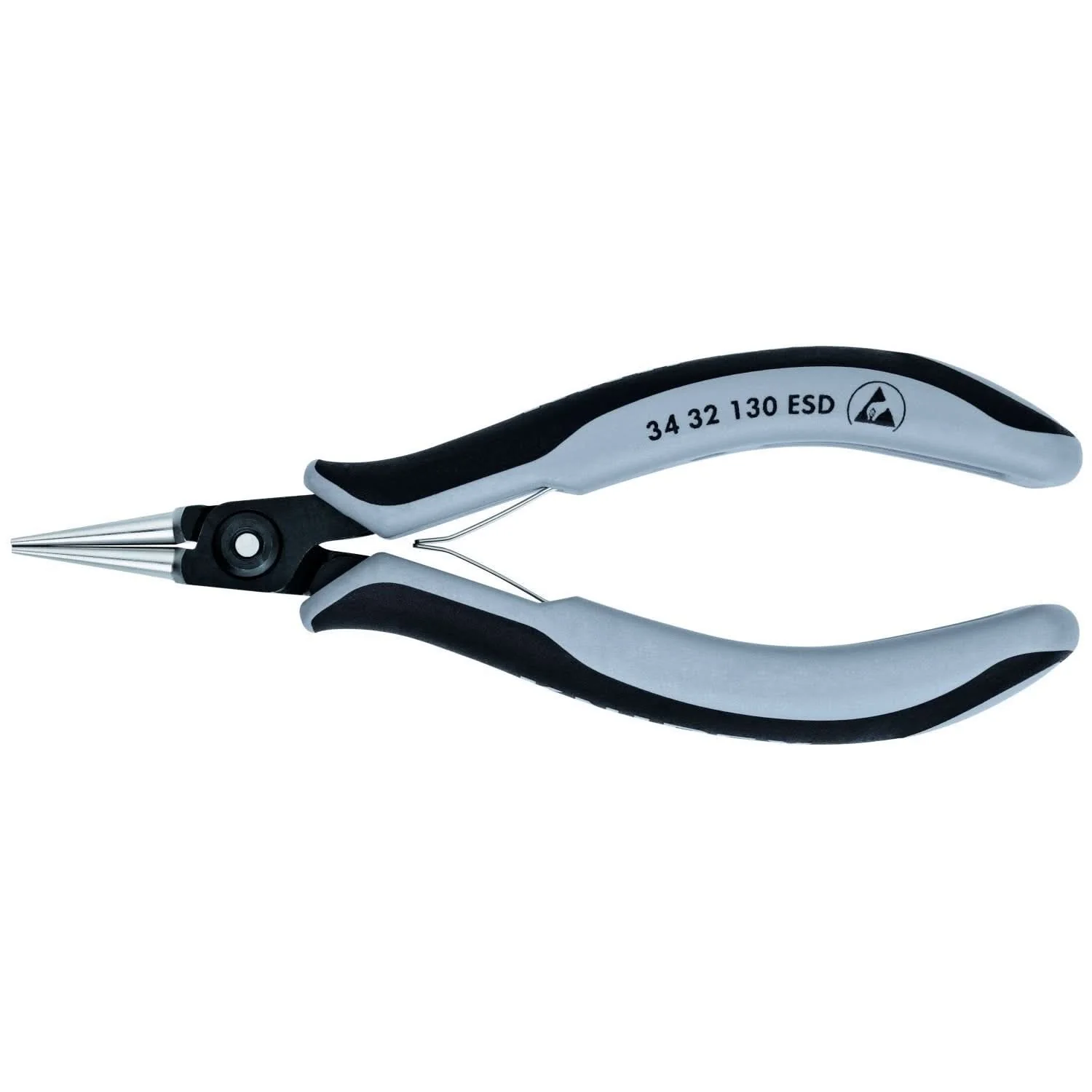 Knipex 34 32 130 ESD Electronics Pliers-Round Tips, ESD Handles - Image 1