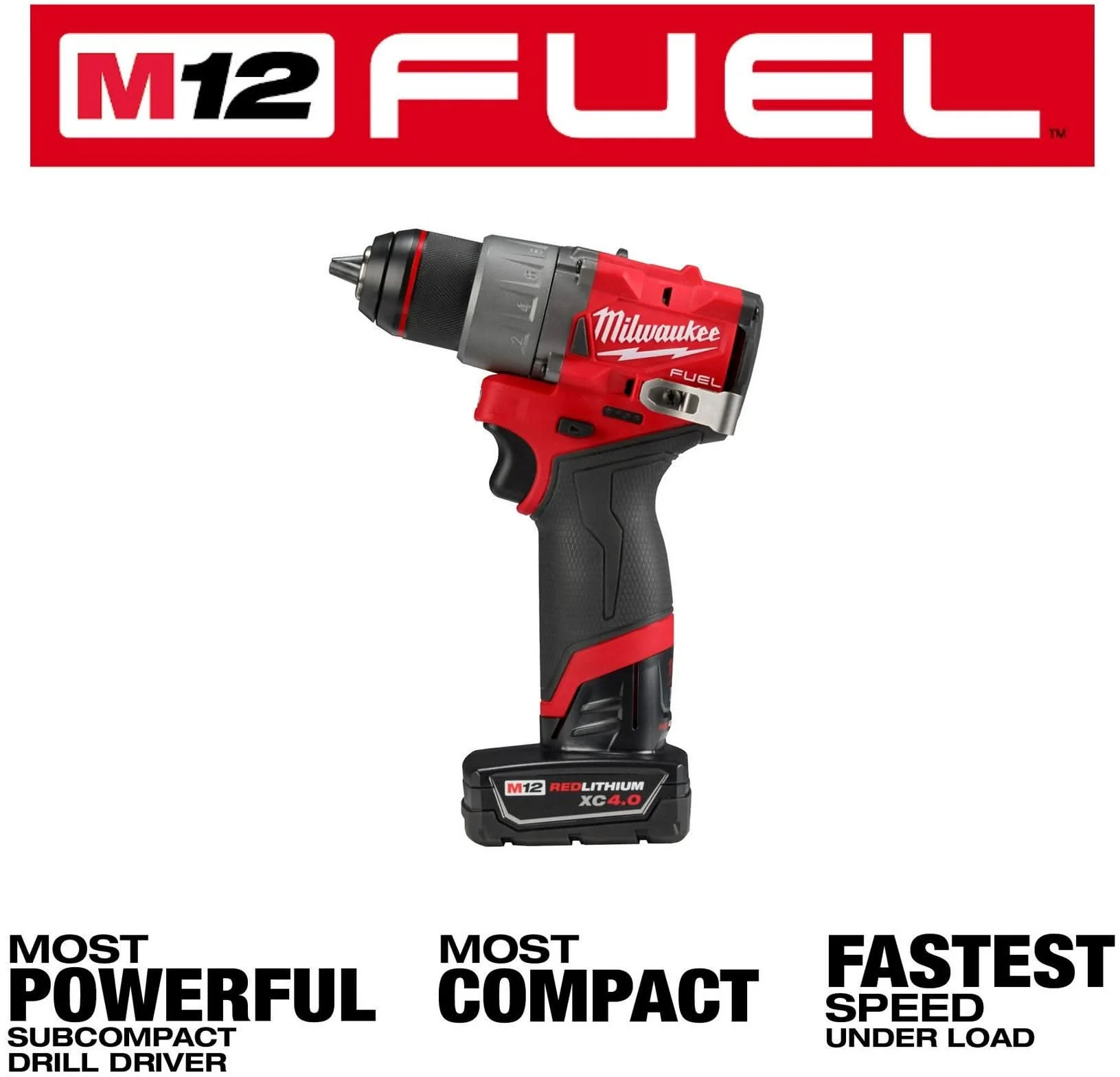 Milwaukee 3403-22 M12 FUEL 1/2-in. Drill/Driver Kit - Image 3