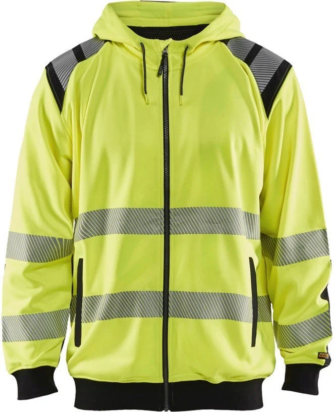 Blaklader 34461974 Hi-Vis Hooded Sweatshirt, High-Visibility Yellow / Black - Image 1