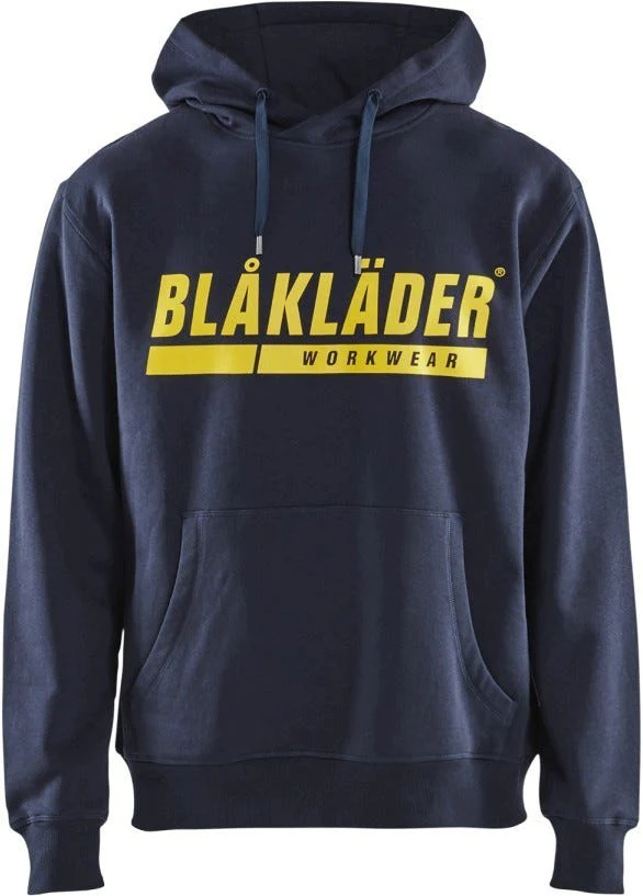 Blaklader 34471048 Hooded Sweatshirt with Print, Navy Blue - Image 1