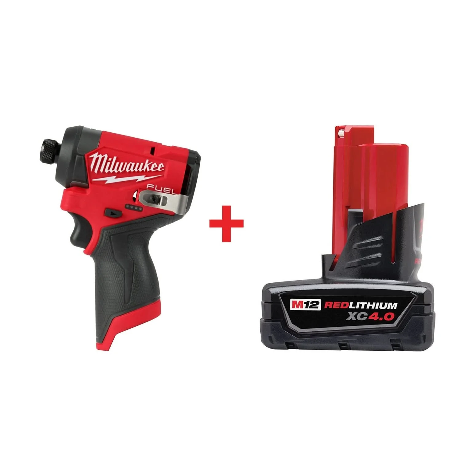 Milwaukee M12 FUEL 1/4-in. Hex Impact Driver with Battery Pack - Image 1