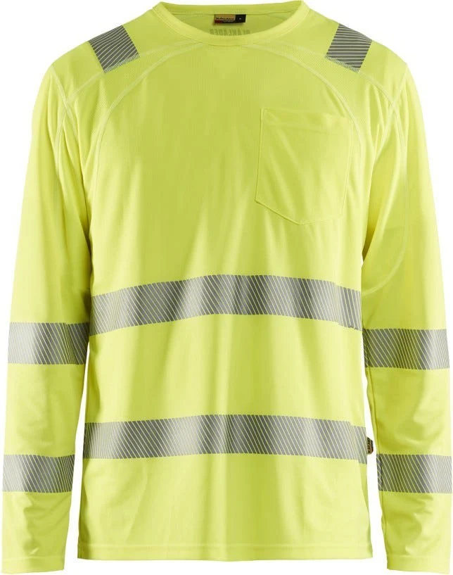 Blaklader 34881011 Hi Vis Long Sleeve T-Shirt, Yellow - Image 1