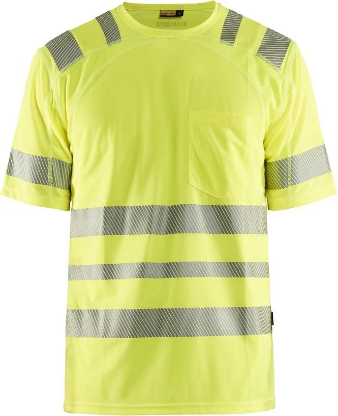 Blaklader 34901011 Hi-Vis Short Sleeved T-Shirt, Yellow - Image 1