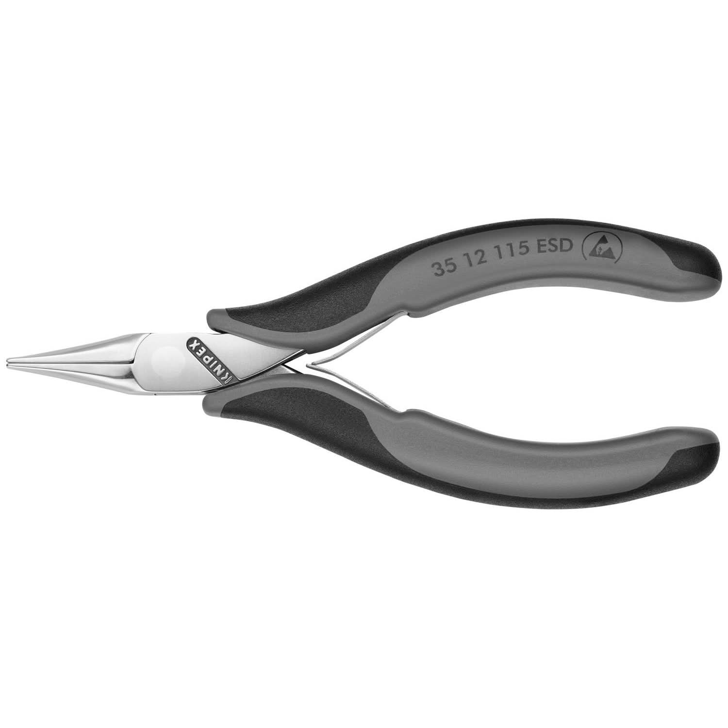 Knipex 35 12 115 ESD Electronics Pliers-Flat Tips, ESD Handles - Image 1