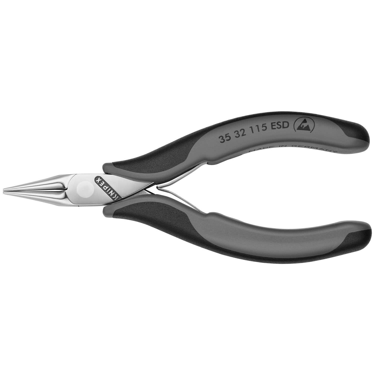 Knipex 35 32 115 ESD Electronics Pliers-Round Tips, ESD Handles - Image 1