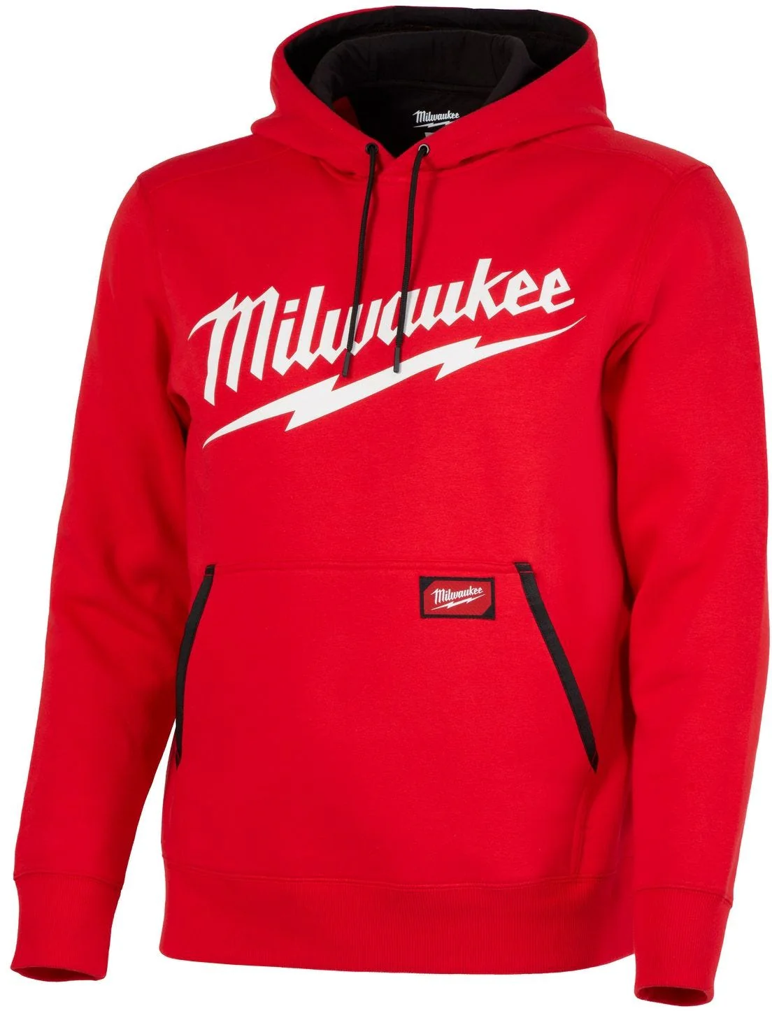 Midweight Red Pullover Hoodie with Logo - Image 1