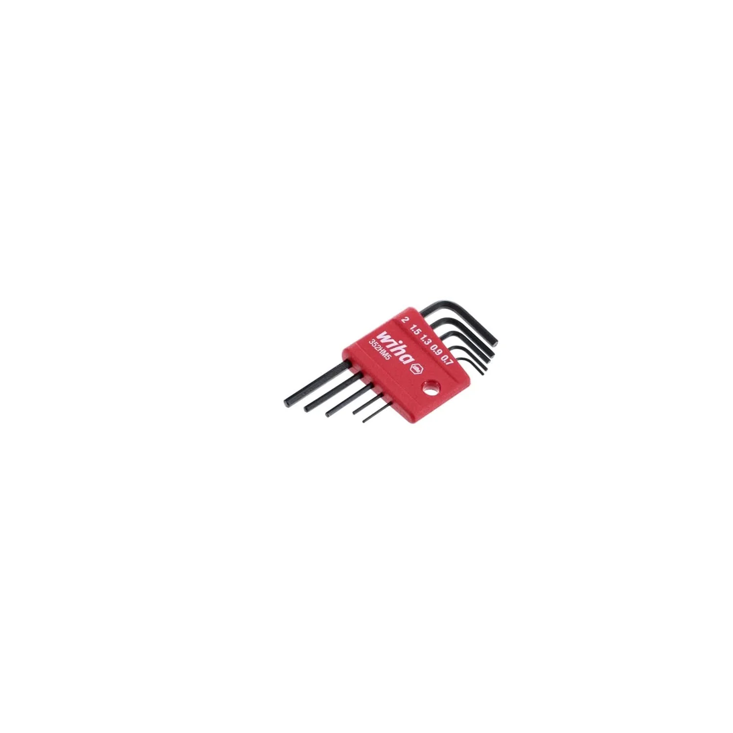 Wiha 35392 5-Piece Mini Hex L-Key Short Arm Set, Metric - Image 1