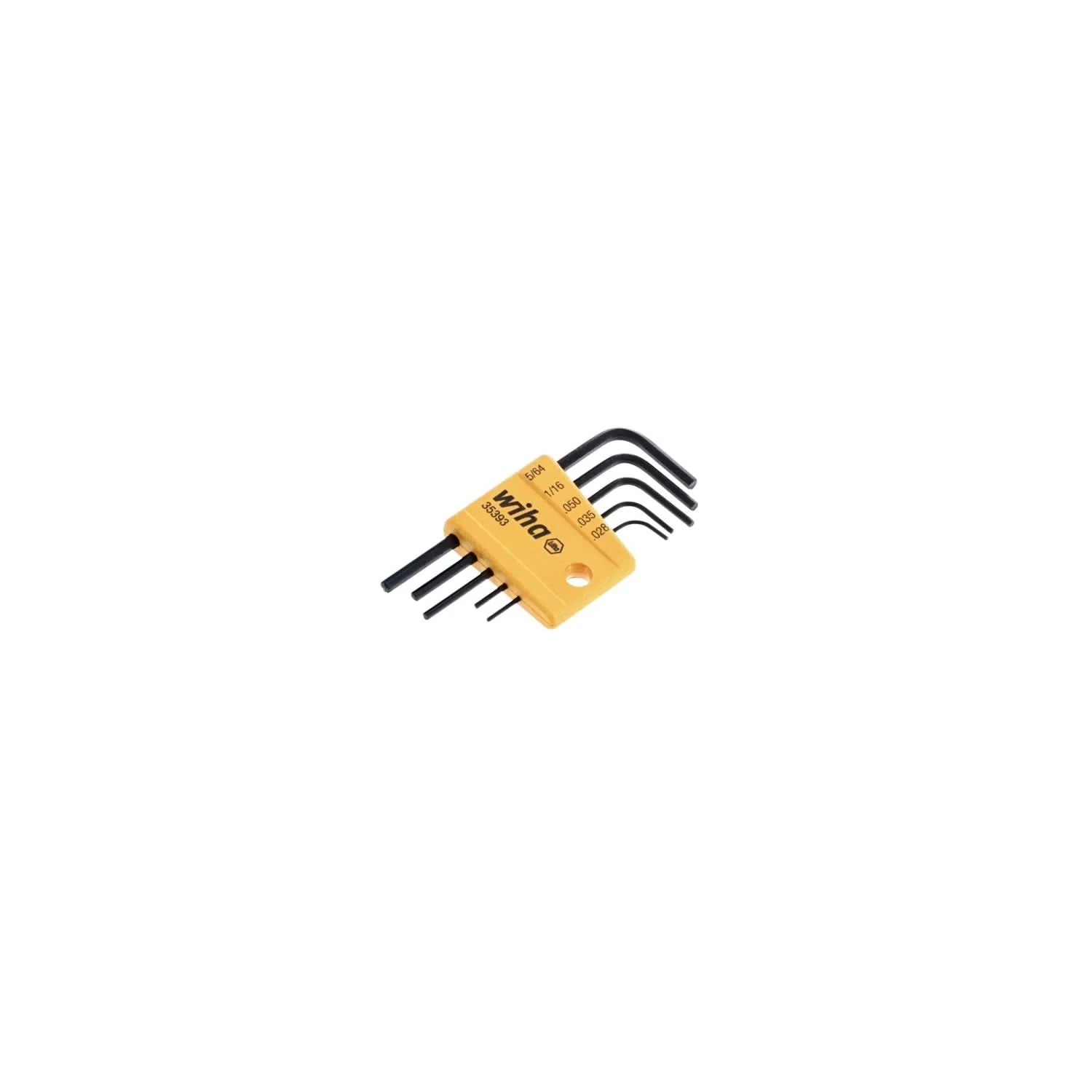 Wiha 35393 5-Piece Mini Hex L-Key Short Arm Set, Inch - Image 1