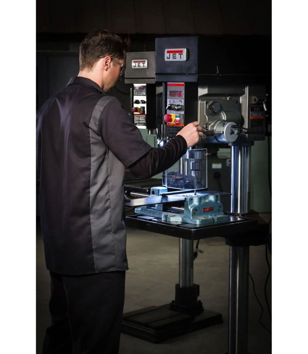 JET 354250 JDPE-20EVS-PDF 1-1/4-Inch Drilling Capacity, 2HP, 115V, 1Ph Electronic Variable Speed Drill with Power Downfeed - Image 2