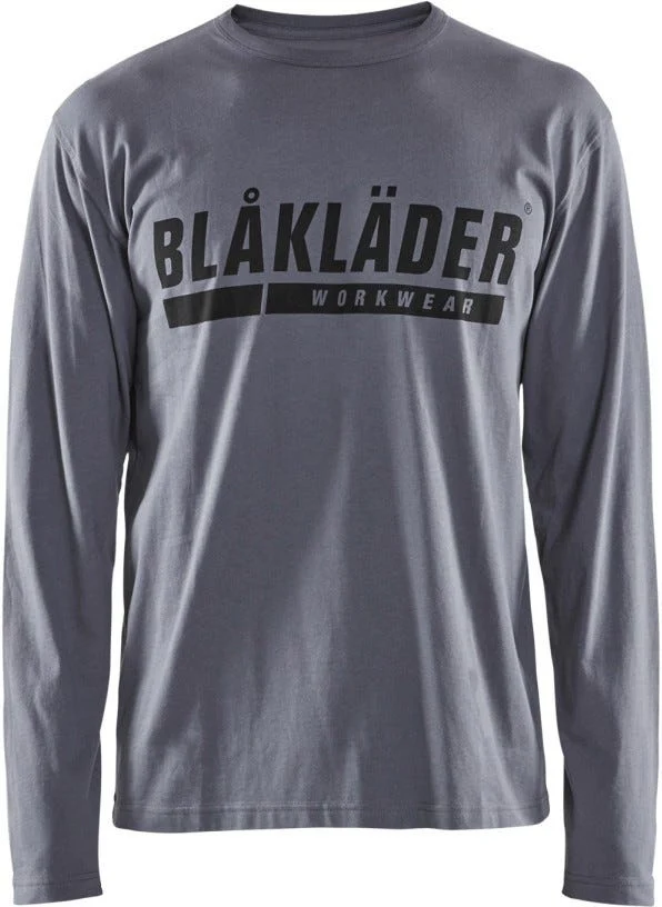 Blaklader 35571042 Long Sleeve T-Shirt with Print, Grey - Image 1