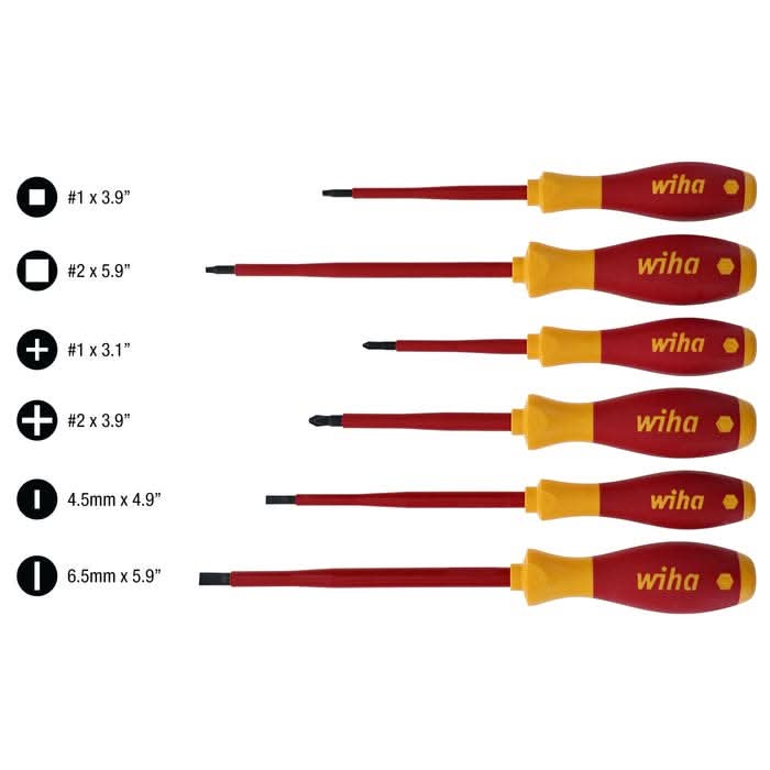 Wiha 35890 6-Piece Insulated SoftFinish Screwdriver Set - Image 3
