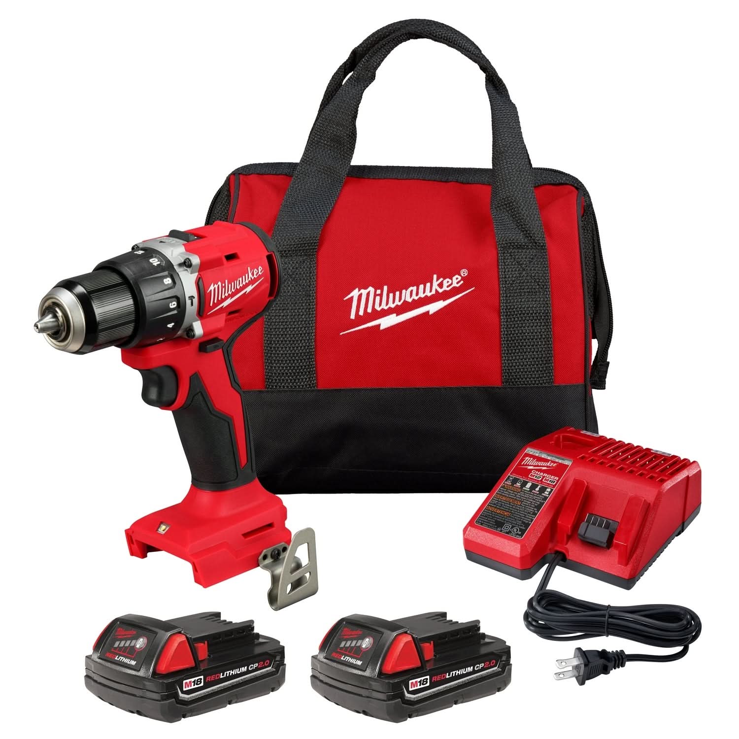 Milwaukee 3602-22CT M18 Compact Brushless 1/2″ Hammer Drill Kit