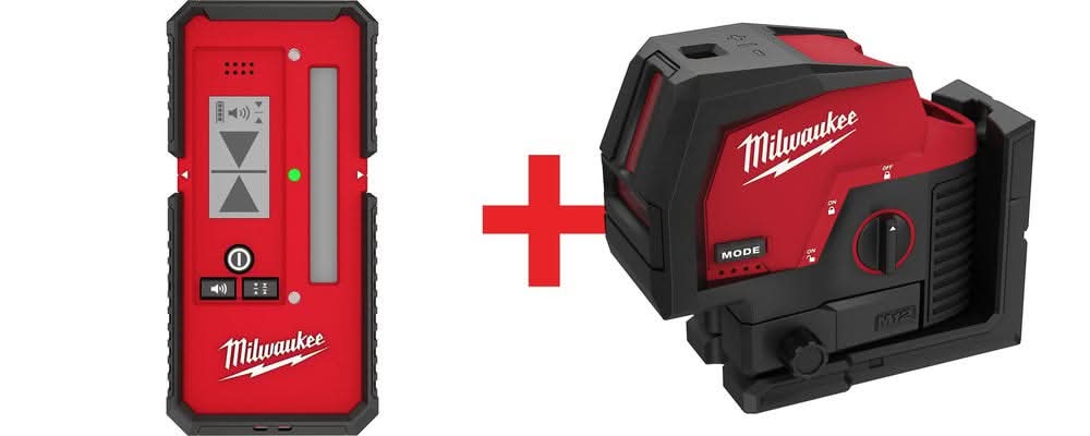 M12 12-Volt Lithium-Ion Cordless Green 125 ft. Cross Line and Plumb Points Laser Level with Laser Detector - Image 3