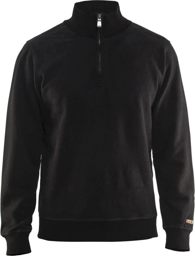 Blaklader 36551060 Half Zip Sweatshirt, Black - Image 1