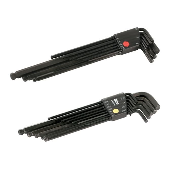 Wiha 36995 22-Piece Ball End Long Arm Hex L-Key Set, Metric/Inch - Image 1
