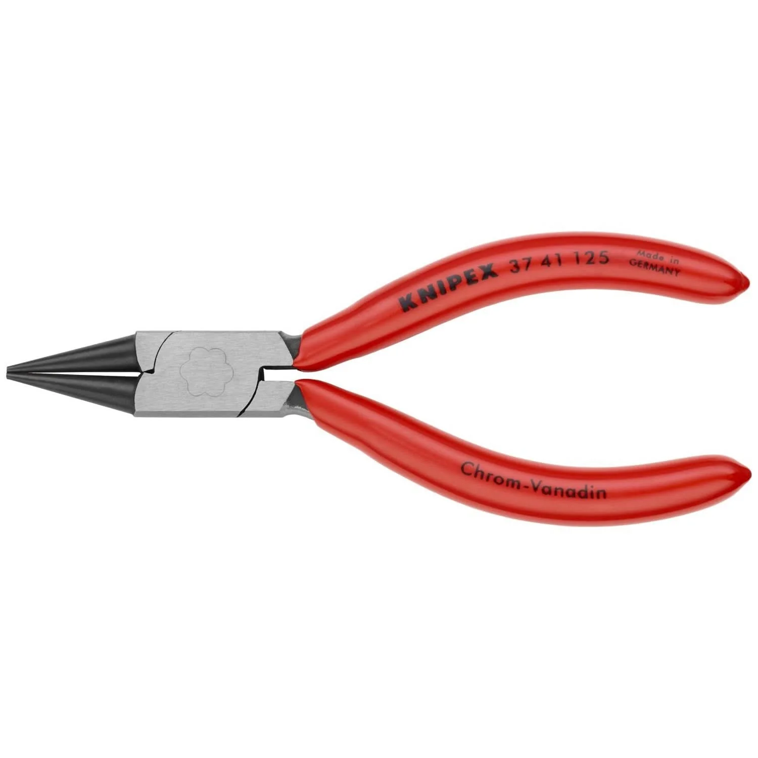Knipex 37 41 125 Electronics Gripping Pliers-Round Pointed Tips - Image 1