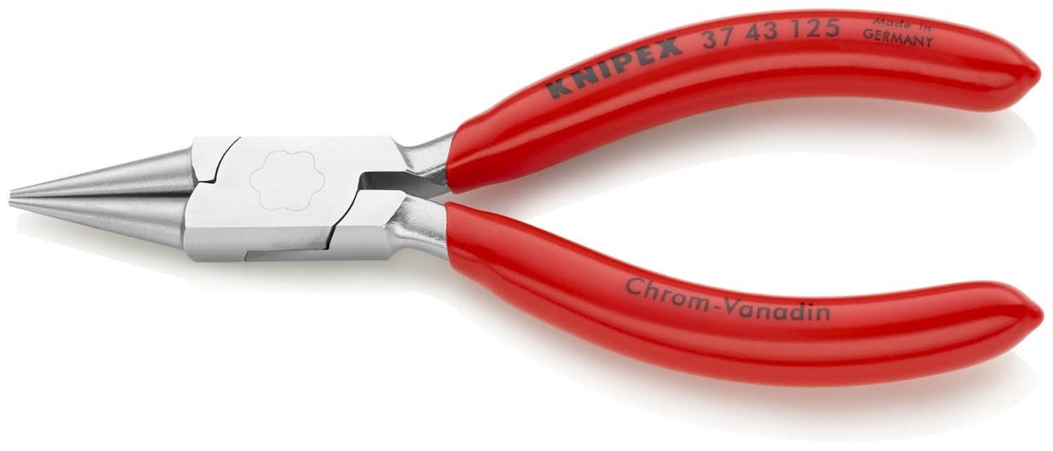 Knipex 37 43 125 Electronics Gripping Pliers-Round Pointed Tips - Image 2