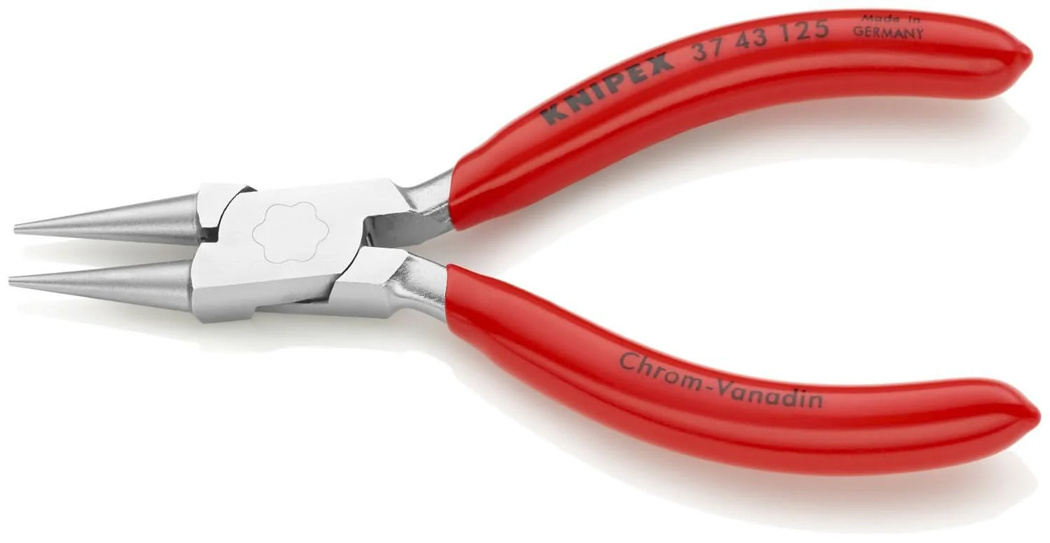 Knipex 37 43 125 Electronics Gripping Pliers-Round Pointed Tips - Image 3