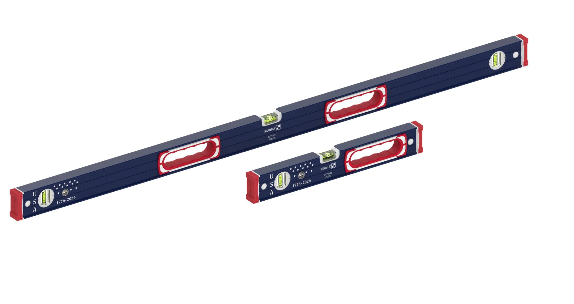 Stabila Limited Edition Patriotic Type 196 Heavy Duty 16-in. and 48-in. Level Set (37250) - Image 1