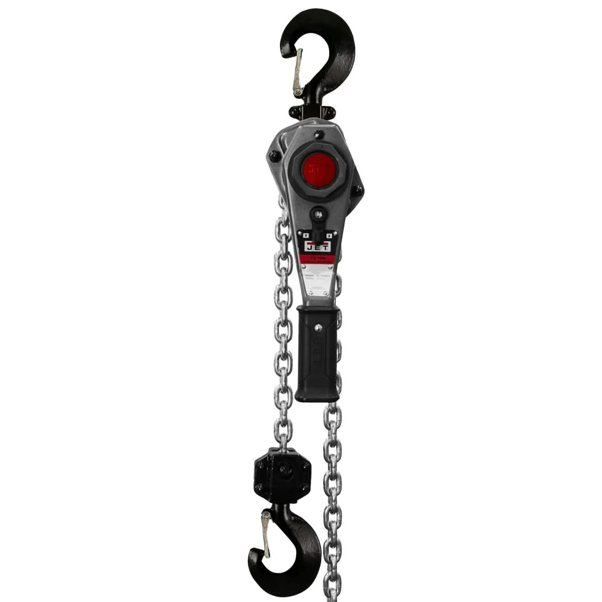 JET 376801 JLH Series 1-1/2 Ton Lever Hoist, 10-Foot Lift with Overload Protection & Shipyard Hooks - Image 1