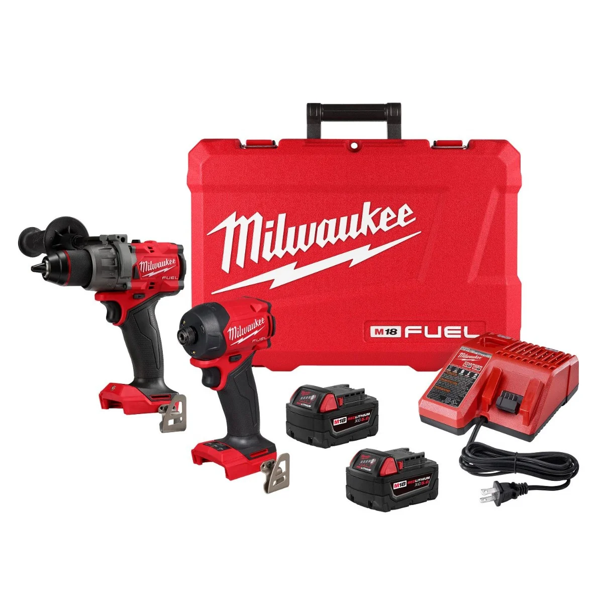 Milwaukee 3799-22 M18 FUEL Hammer Drill + Hydraulic Impact Driver 2-Tool Combo 5.0Ah Kit - Image 1