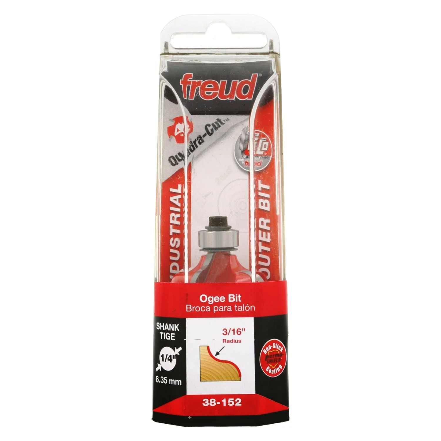 Freud 38-152 1-1/4-Inch Ogee Router Bit (Quadra-Cut) - Image 1