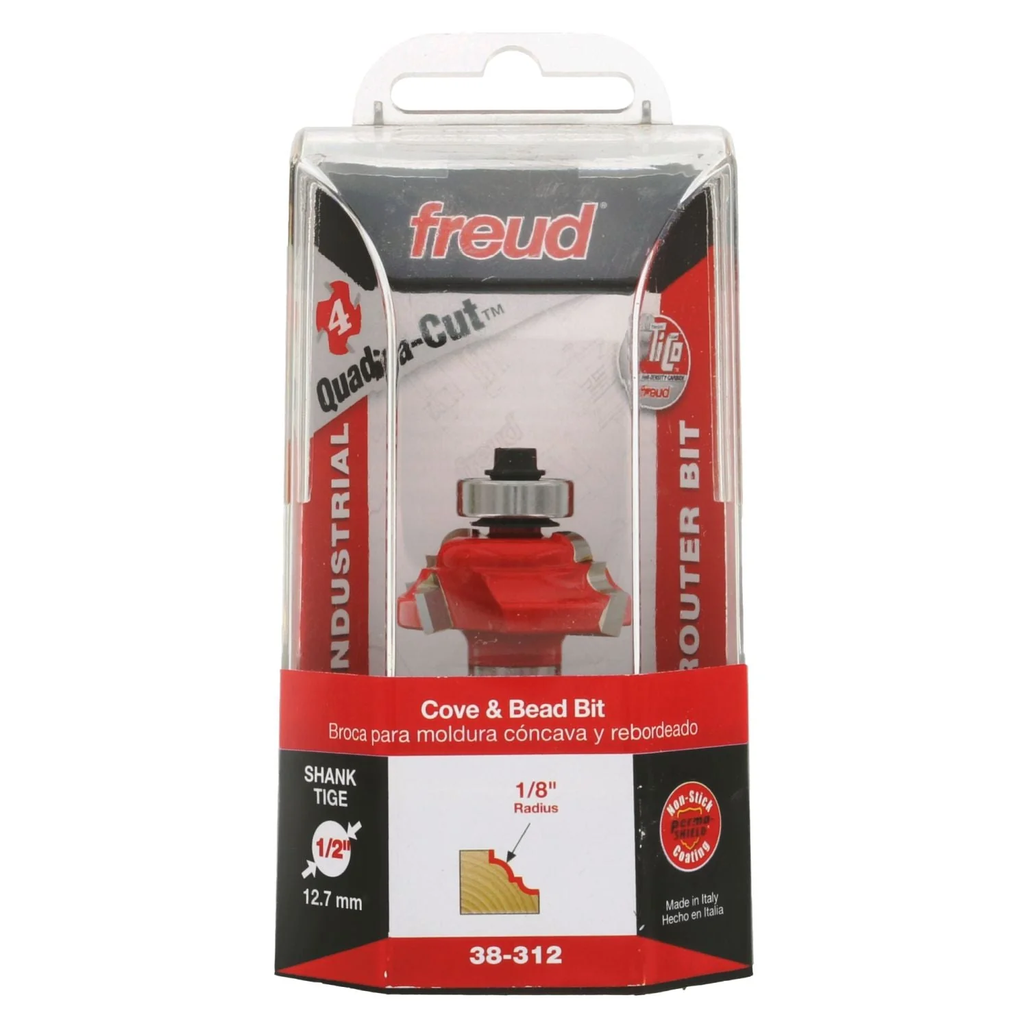 Freud 38-312 1-5/32-Inch Cove & Bead Router Bit (Quadra-Cut) - Image 1