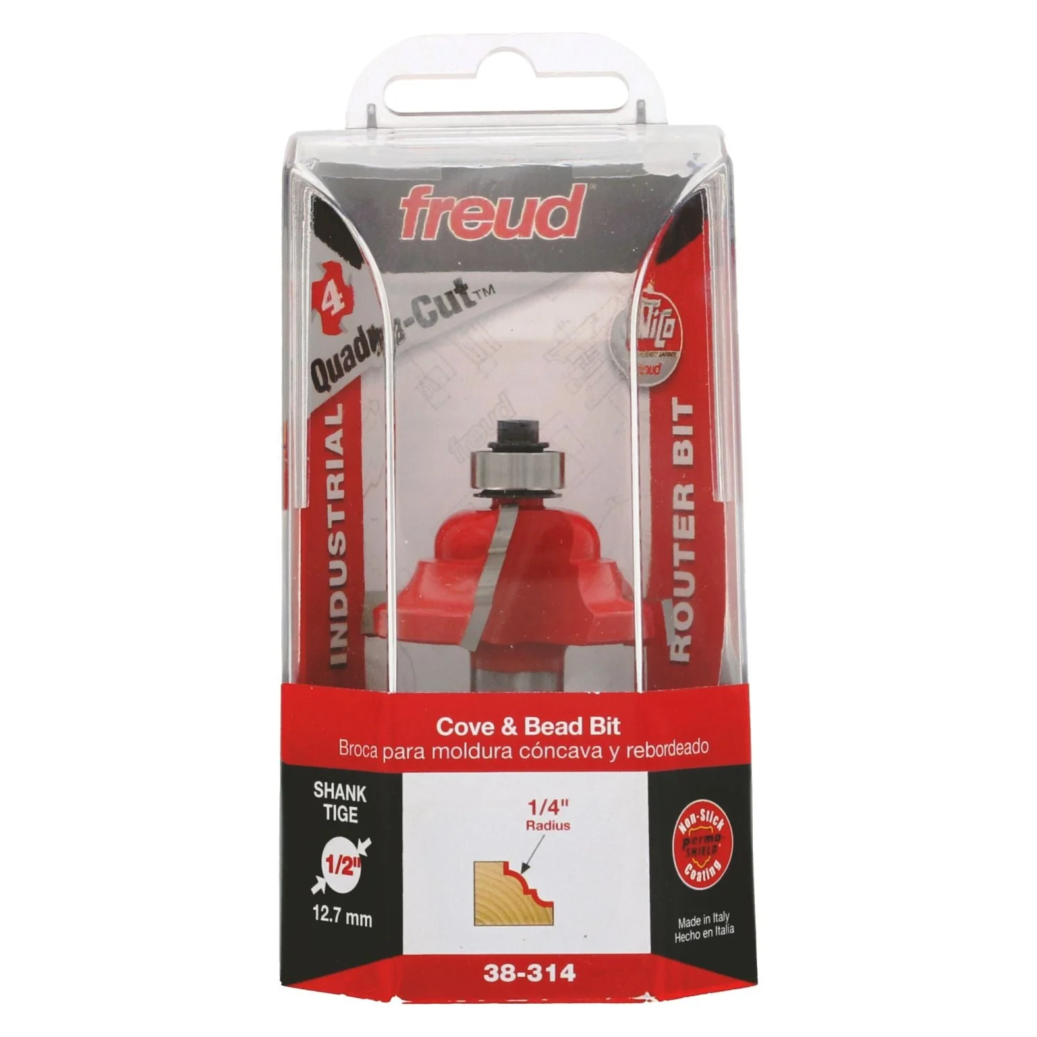 Freud 38-314 1-9/16-Inch Cove & Bead Router Bit (Quadra-Cut) - Image 1