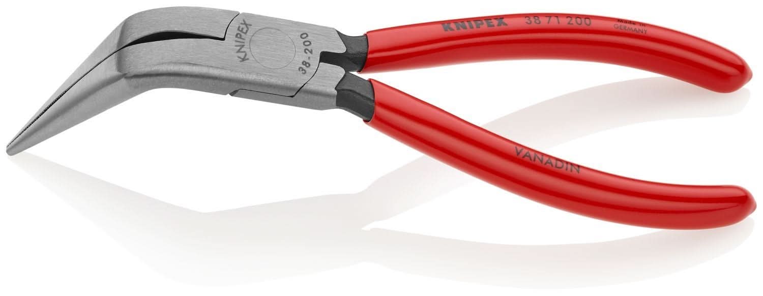 Knipex 38 71 200 Long Nose 70&deg; Angled Pliers without Cutter - Image 2