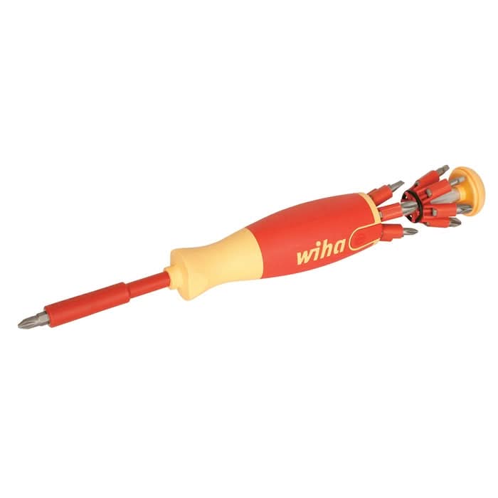 Wiha 38050 14-Piece Insulated Pop-Up Bit Holder Set Slotted, Phillips, Square, Pozidriv - Image 1