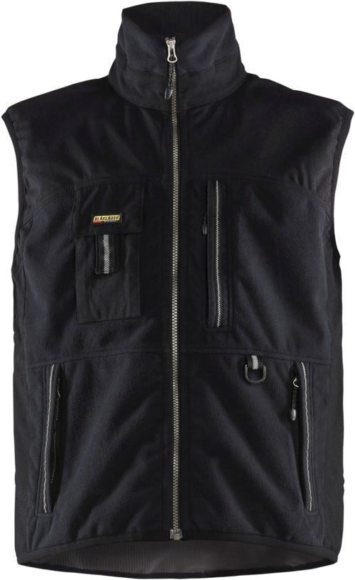 Blaklader 38452524 Two Fisted Fleece Vest, Black - Image 1