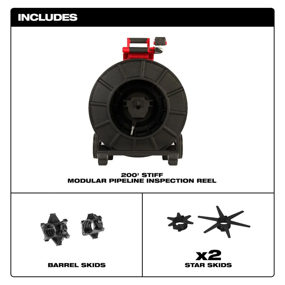 Milwaukee 3974-20 200 ft. Stiff Modular Pipeline Inspection Reel, Tool Only - Image 3