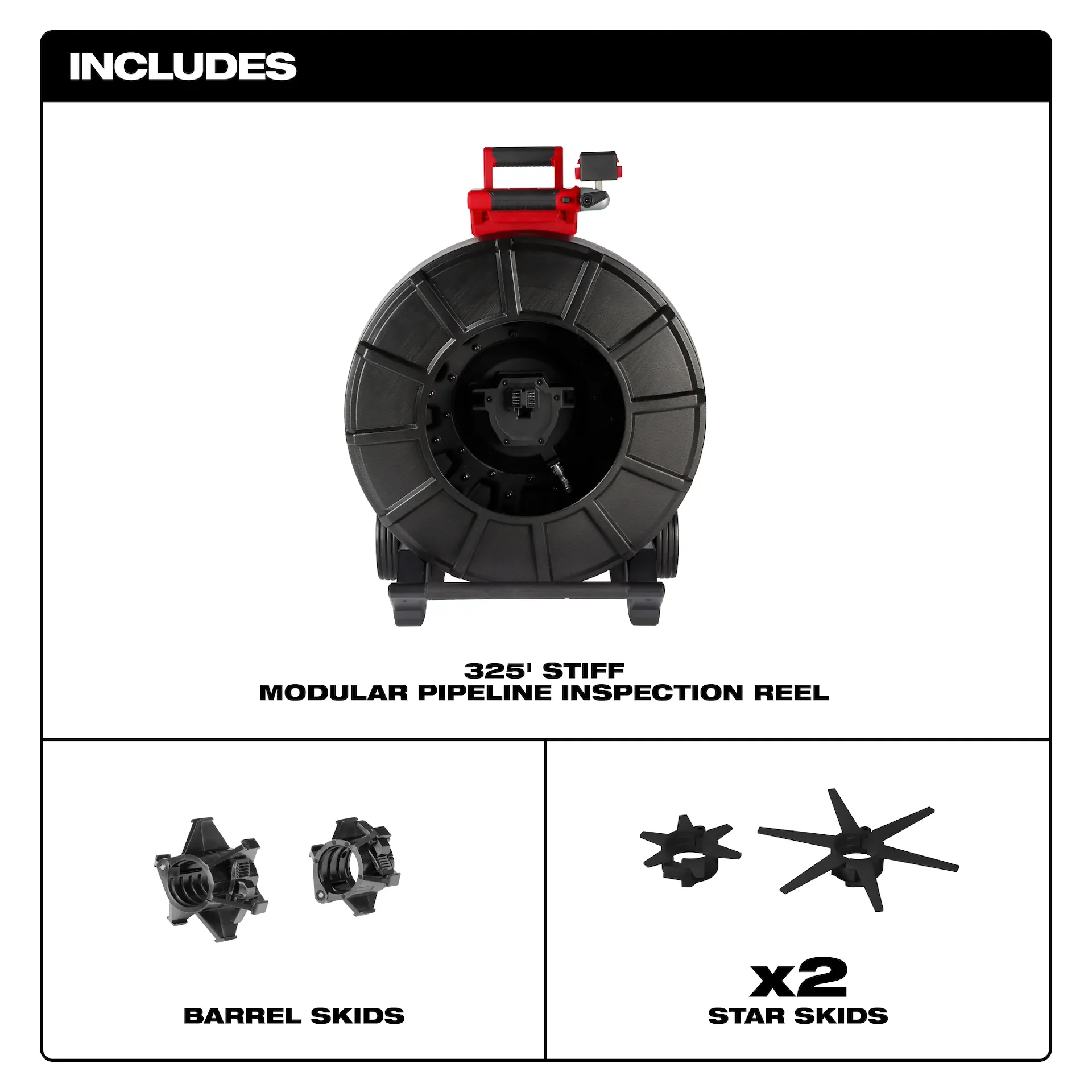 Milwaukee 3976-20 325 ft. Stiff Modular Pipeline Inspection Reel, Tool Only - Image 2