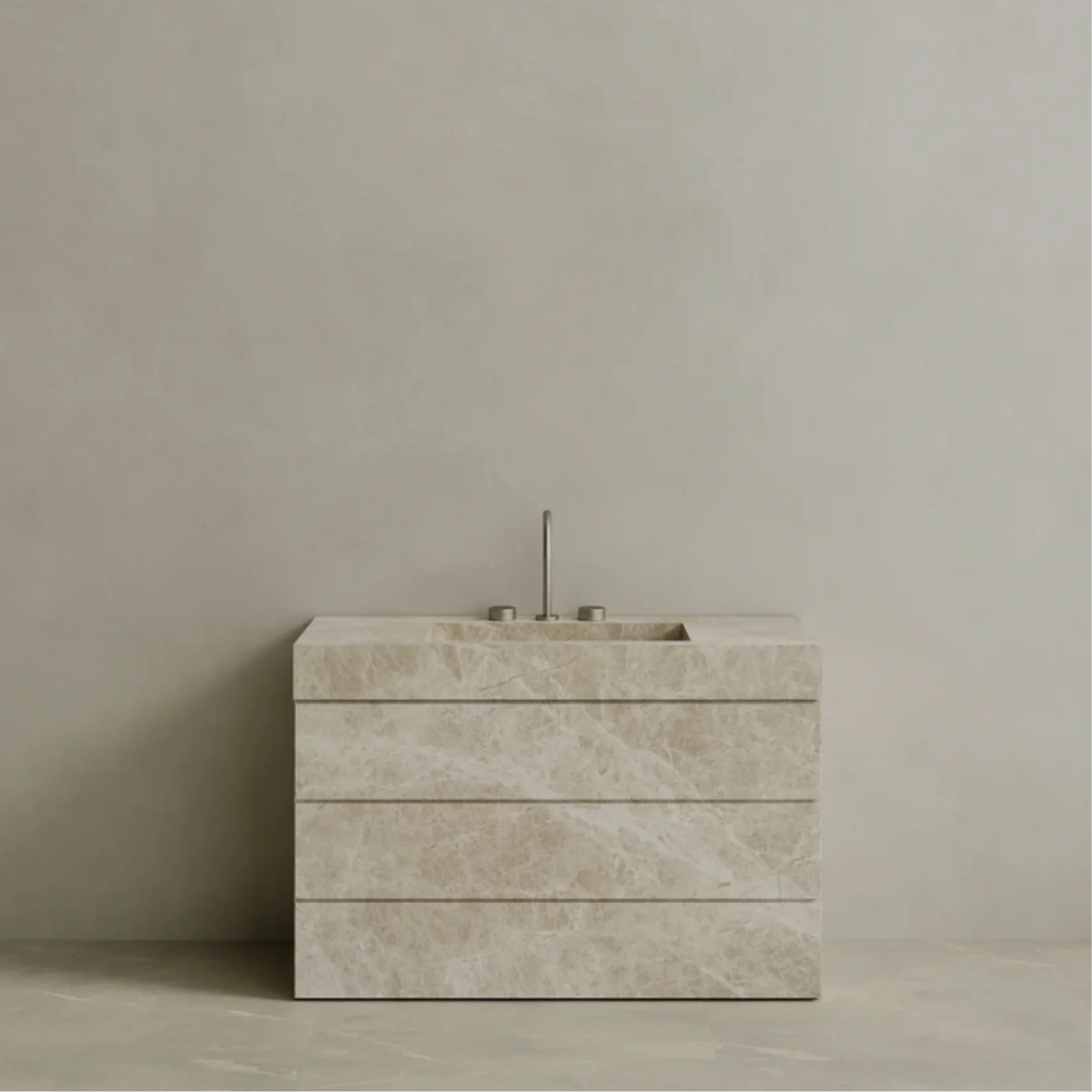 ELEMENTO BATH | SINGLE SINK FREESTANDING MARBLE VANITY WITH DRAWERS | $5,081.60 - $9,792.00 - Image 3