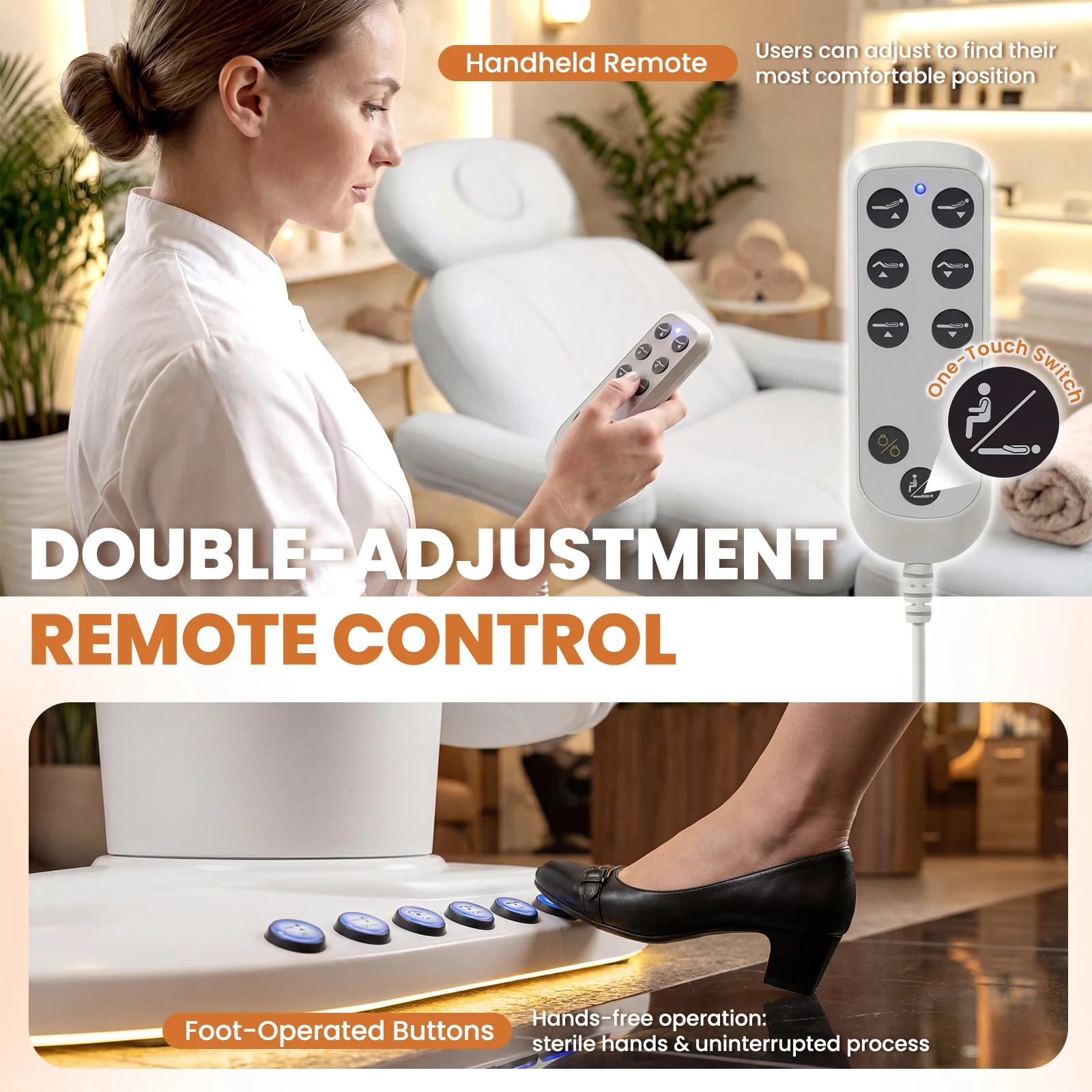 Advwin Fully Electric Massage Table with 3 Motors - Image 3